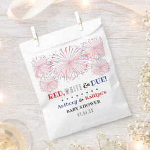 Red, White & Due! 4th Of July Baby Shower Favour Bags