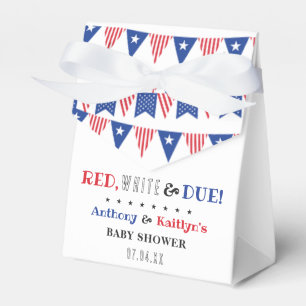 Red, White & Due! 4th Of July Baby Shower Favour Box