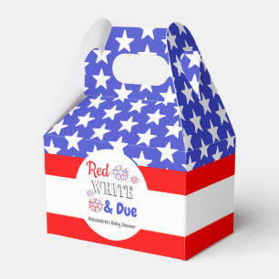 Red White & Due Baby Shower Favour Box