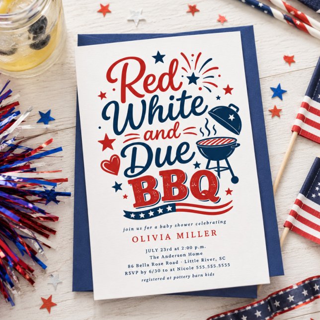 Red White & Due BBQ Invite (Creator Uploaded)