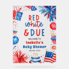 Red White & Due Gender Neutral Baby Shower Welcome