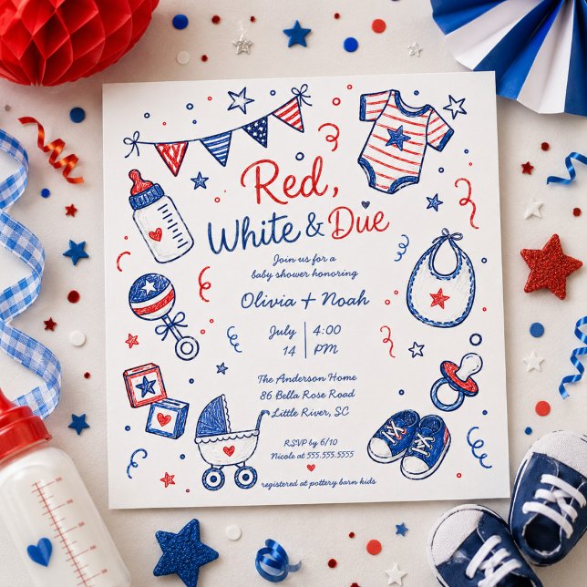 Red White & Due Invitation (Creator Uploaded)