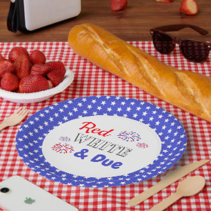 Red White & Due Paper Plate