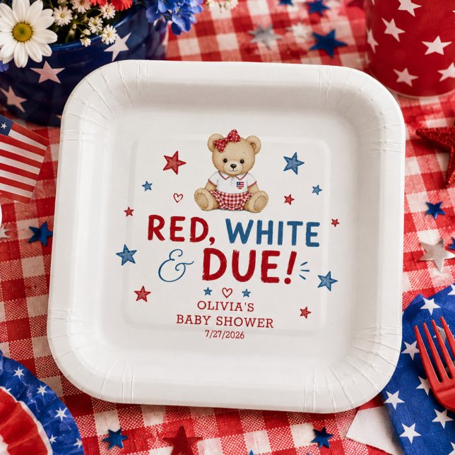 Red White Due Square Plates (Creator Uploaded)