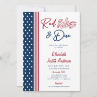 Red White & Due Stars 4th of July Baby Shower
