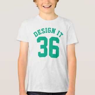 Red White & Emerald Green Kids | Sports Jersey Tri-Blend Shirt