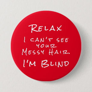 Red White Eye Doctor Joke  Button