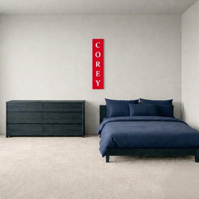 Red/White First/Family/Last Name Canvas Print (Creator Uploaded)