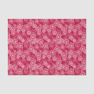 red white floral rustic fashion pattern retro tissue paper