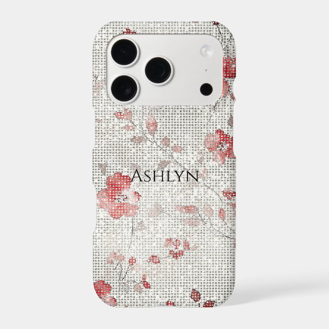 Red White Floral Sparkle (Back)