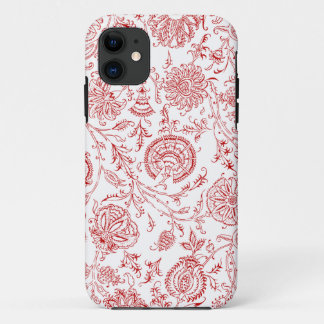 Red & White Flower Pattern iPhone 11 Case