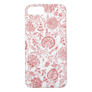 Red & White Flower Pattern iPhone 8/7 Case