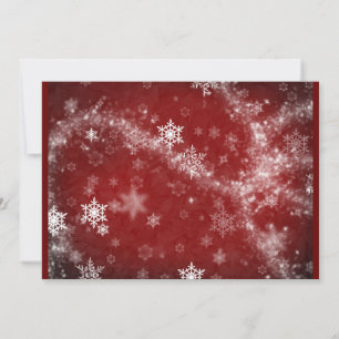 RED WHITE FROST SNOWFLAKES WINTER SWIRLS SNOW DIGI HOLIDAY CARD
