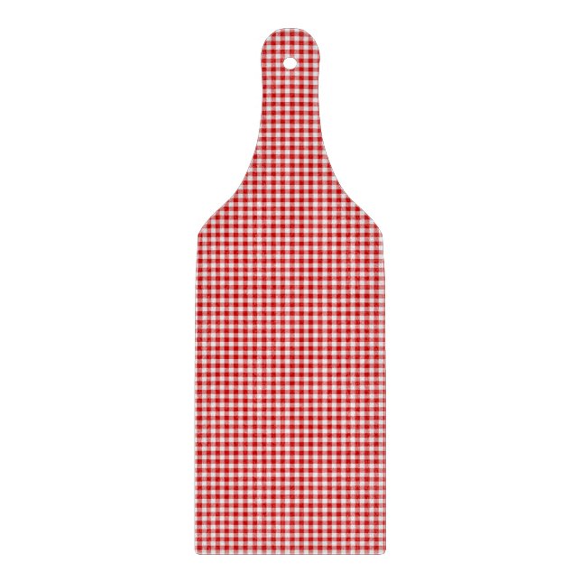 Red-White Gingham-CUTTING BOARD PADDLE (Front)