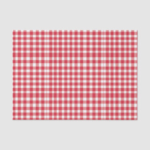 Red/White gingham Pattern Tissue Paper
