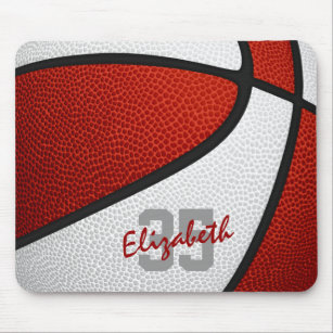 red white girls boys sports basketball  mouse mat