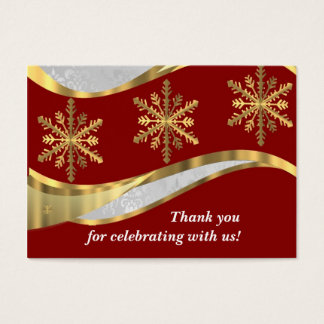 Red white & gold damask christmas
