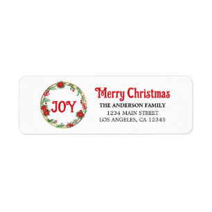 Red White Gold Typography Stylish Trendy Christmas