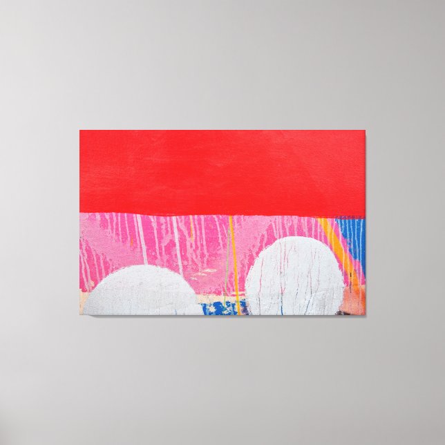 Red & White Graffiti - Street Art Collection Canvas Print (Front)