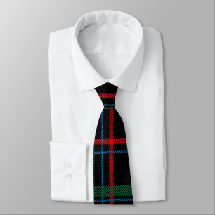 Red White Green Blue Plaid Tartan Design Tie
