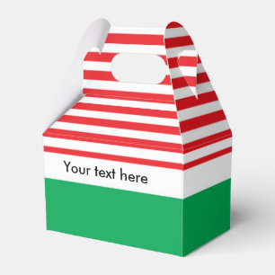 Red White Green Christmas Party Favour Boxes