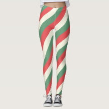 Red, White, & Green Classic Candy Cane Stripes