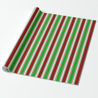 Red, White, Green Coloured Christmas-Inspired Wrapping Paper