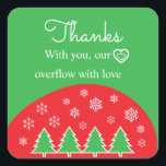 Red White Green Editable Christmas Festive Pattern Square Sticker<br><div class="desc">Spark holiday joy with these vibrant red,  green,  and white Christmas stickers! Inspired by festive trees and snowflakes,  they’re 100% editable—add your own text,  details,  or designs effortlessly. Perfect for gifts,  cards,  or party favours. Make every celebration uniquely yours. Start customising your festive magic now!</div>