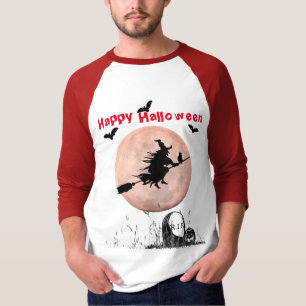 Red White Halloween Witch T-Shirt