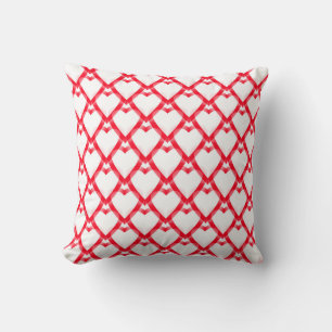 Red White Hearts Cushion