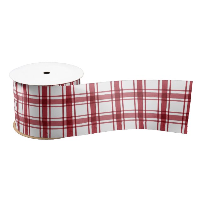 Red White Holiday Satin Ribbon (Spool)