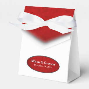 Red & White Holiday Wedding Favour Box