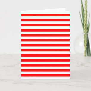 Red & White Horizontal Stripes Card
