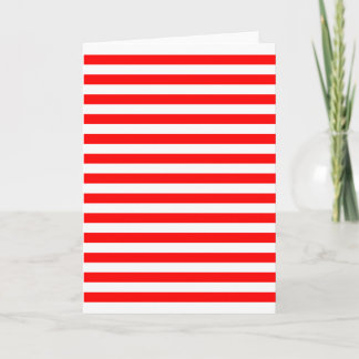 Red & White Horizontal Stripes Card