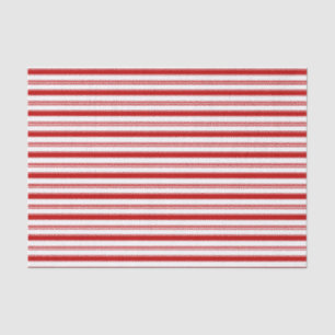 Red & White Horizontal Stripes (large scale) Tissue Paper