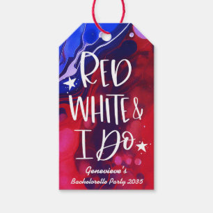Red White I Do 4th of July Bachelorette  Gift Tags