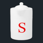 Red & White Initial Letter Monogrammed Plain<br><div class="desc">It is very simple,  aesthetic and attractive.</div>