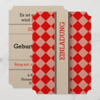 Red white Invitation