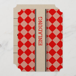 Red white Invitation