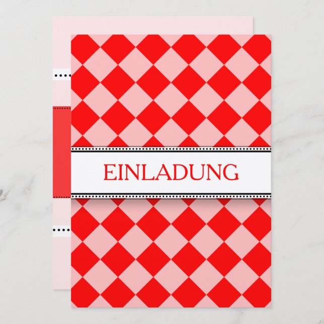 Red white invitations (Front/Back)