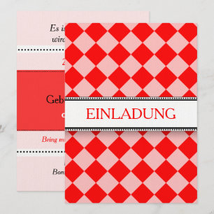 Red white invitations