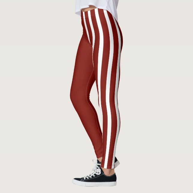 Red & White Jester Leggings (Left)