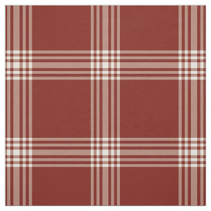 Red & White Large Plaid Fabric