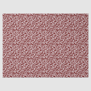 Red White Leopard Print Tissue Paper