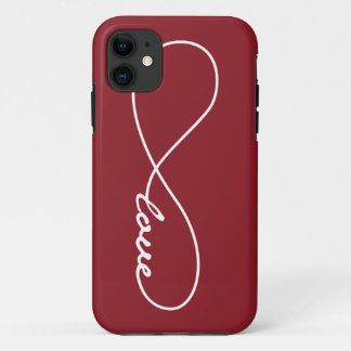 Red & White Love Infinity iPhone Case