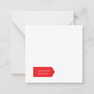 Red white minimalist modern plain trendy card