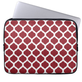 Red & White Moroccan Laptop Sleeve