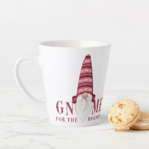 Red & White Nordic   Gnome For the Holidays Latte Mug