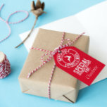 Red & White North Pole Delivery Name Gift Tag<br><div class="desc">This cute red & white North Pole Express gift tag features the white logo of the North Pole Express, followed by 'Special Overnight Delivery For' and the child's name, which is easily customised in one simple step! The design is exactly the same on both the front and the back, and...</div>