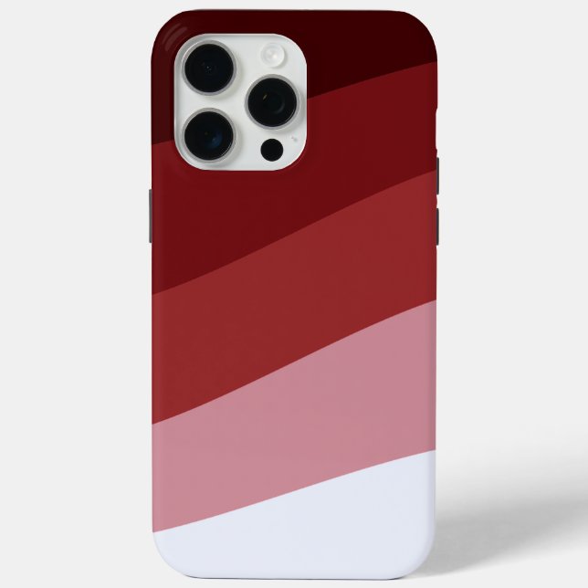 Red White Ombre Wave pattern Case-Mate iPhone Case (Back)
